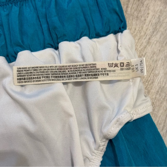 Free People Movement The Way Home Teal Windbreaker Retro 1980's Style Shorts - S - Picture 5 of 5